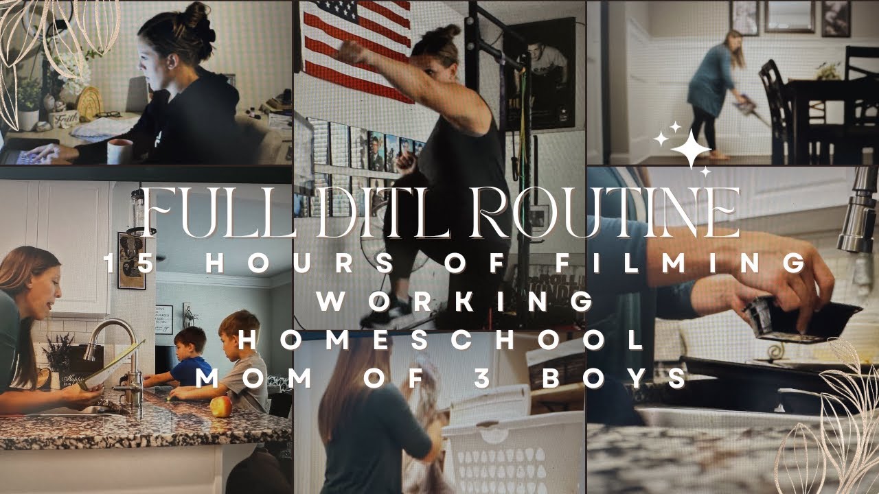 My ENTIRE Daily Routine as a Working Homeschool Mom of 3 - FULL 15 HOURS