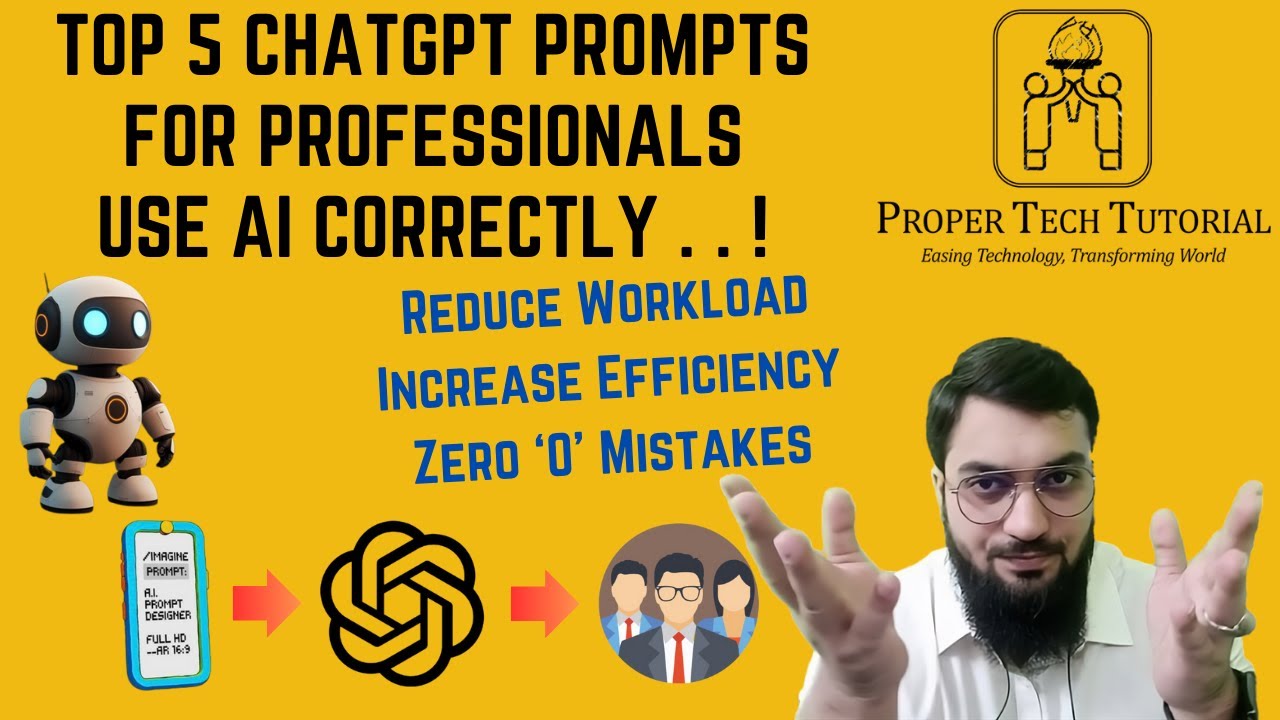 Top 5 ChatGPT Prompts for Maximum PROFESSIONAL Efficiency | @ProperTechTutorial | Arslan Tech