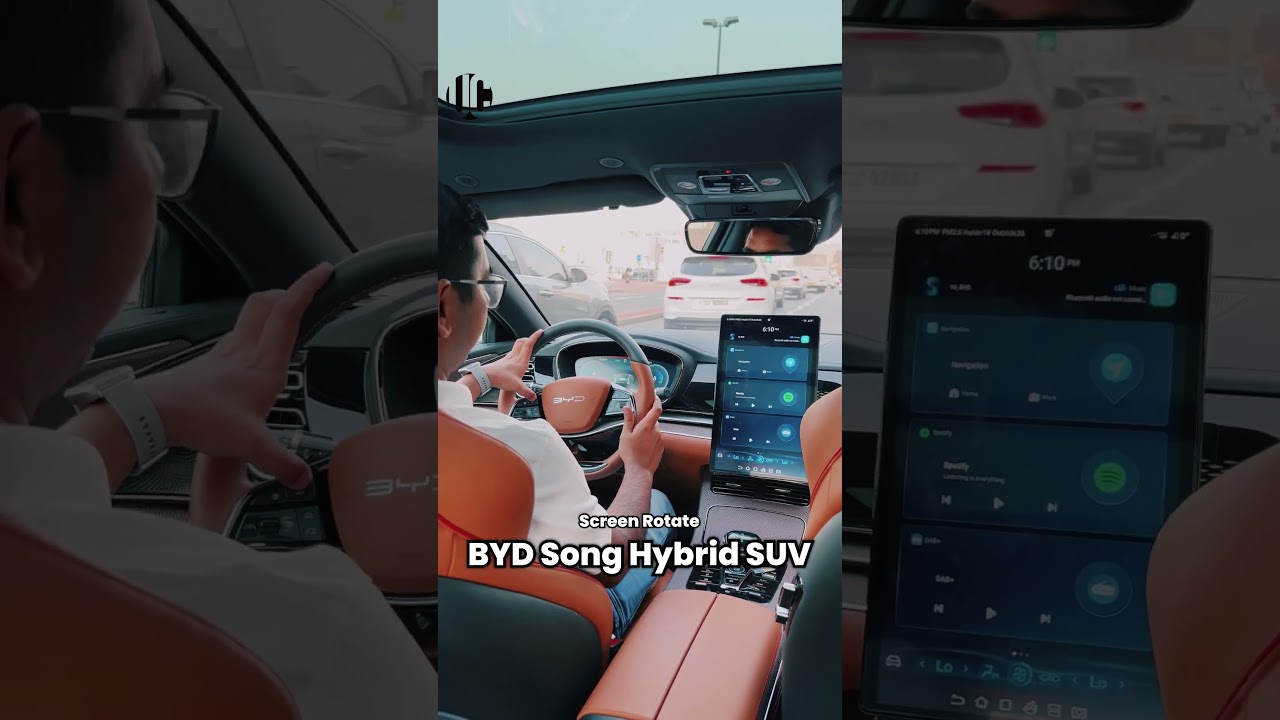 Поворот экрана гибридного внедорожника BYD Song Plus #byd #bydsongplus #hybridsuv #shots #shorts ...