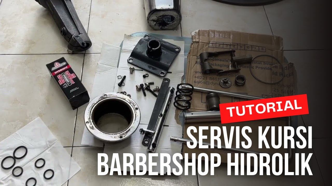 Perbaiki kursi barbershop hidrolik bocor