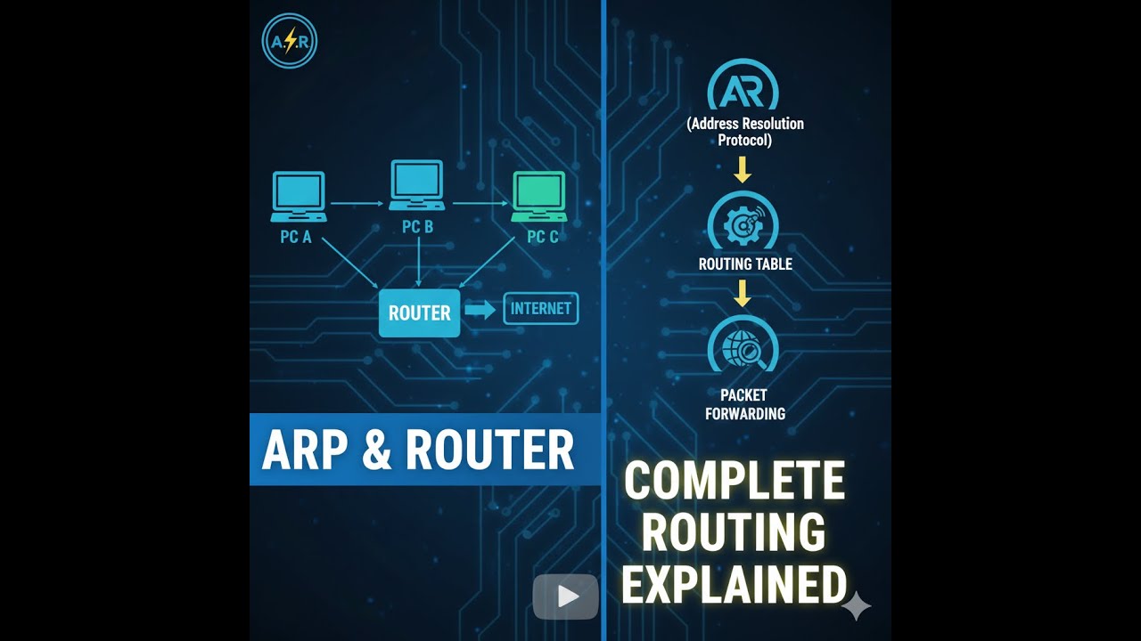 ARP, Router and complete concept of Routing explained in Urdu/Hindi