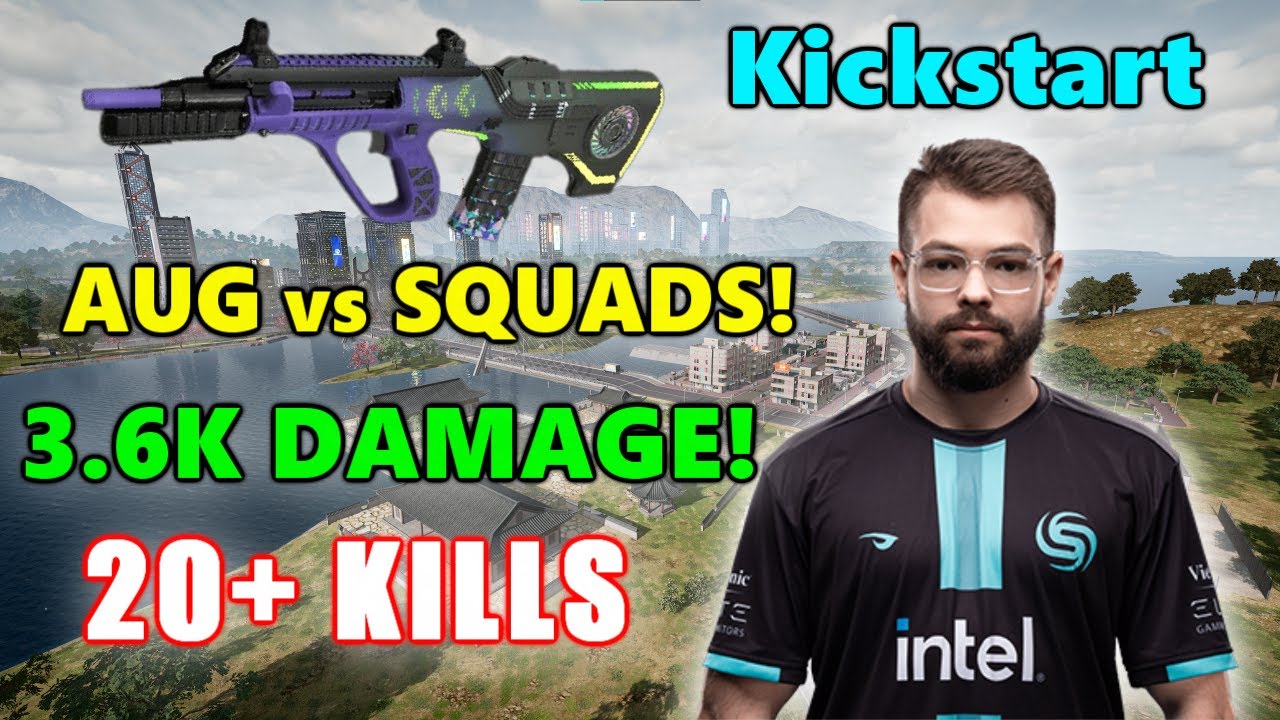 SONIQS Kickstart - 20+ KILLS(3.6K DAMAGE) - AUG vs SQUADS! - PUBG