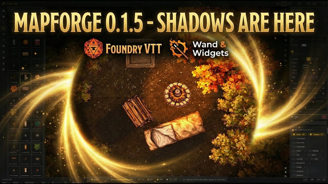 MapForge v0.1.5 - Real-Time Shadows, Native .mfpack Packs, New Assets Tab (Foundry VTT)