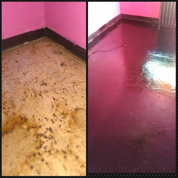PAPER BAG FLOORING WITH STAIN