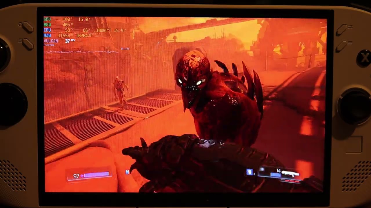 Doom 2016 Legion Go S (z2go) 16gb gameplay/benchmark win11