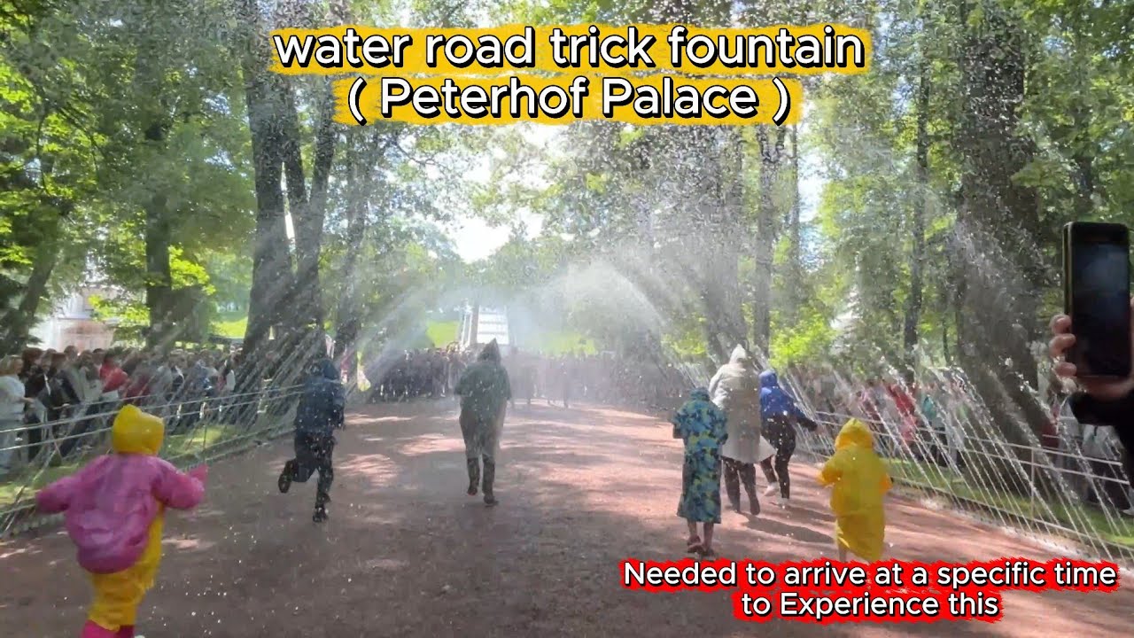 Trip to Russia | Water Road Trick Fountain at Peterhof Palace