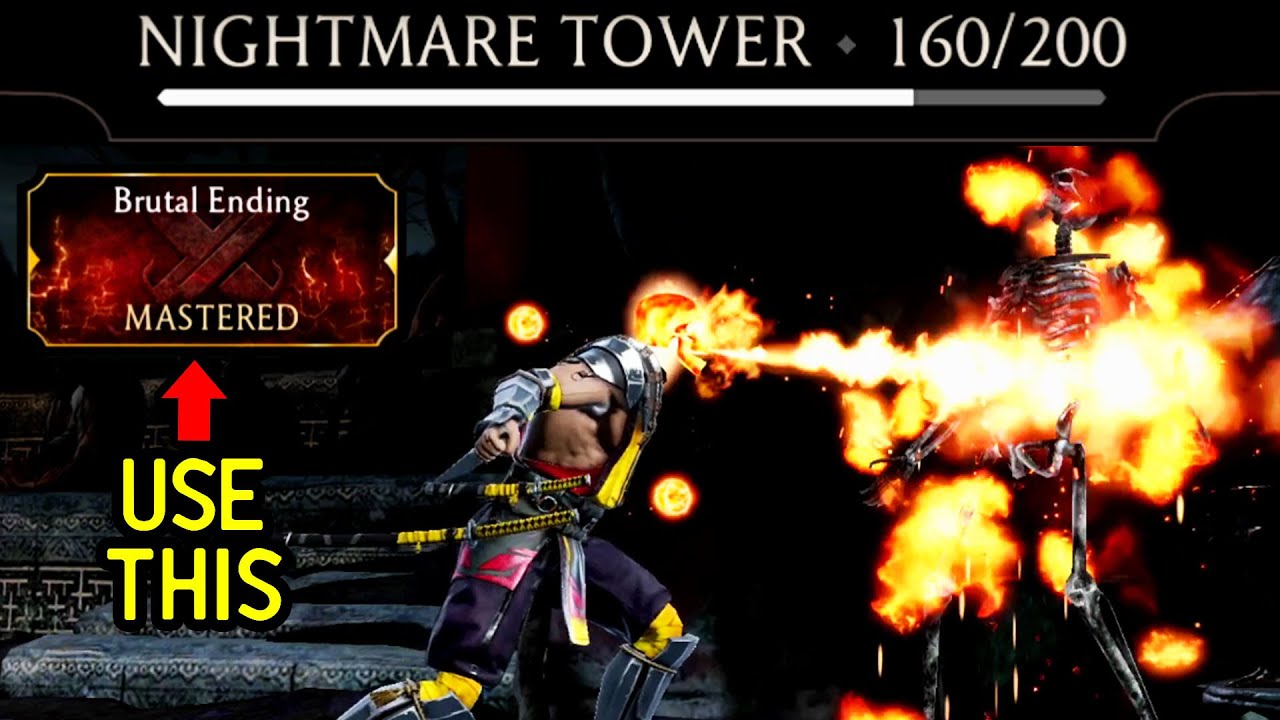 MK Mobile. I Had to Reset His Talent Tree to Beat Battle 160 in Nightmare Tower. Brutal Ending!