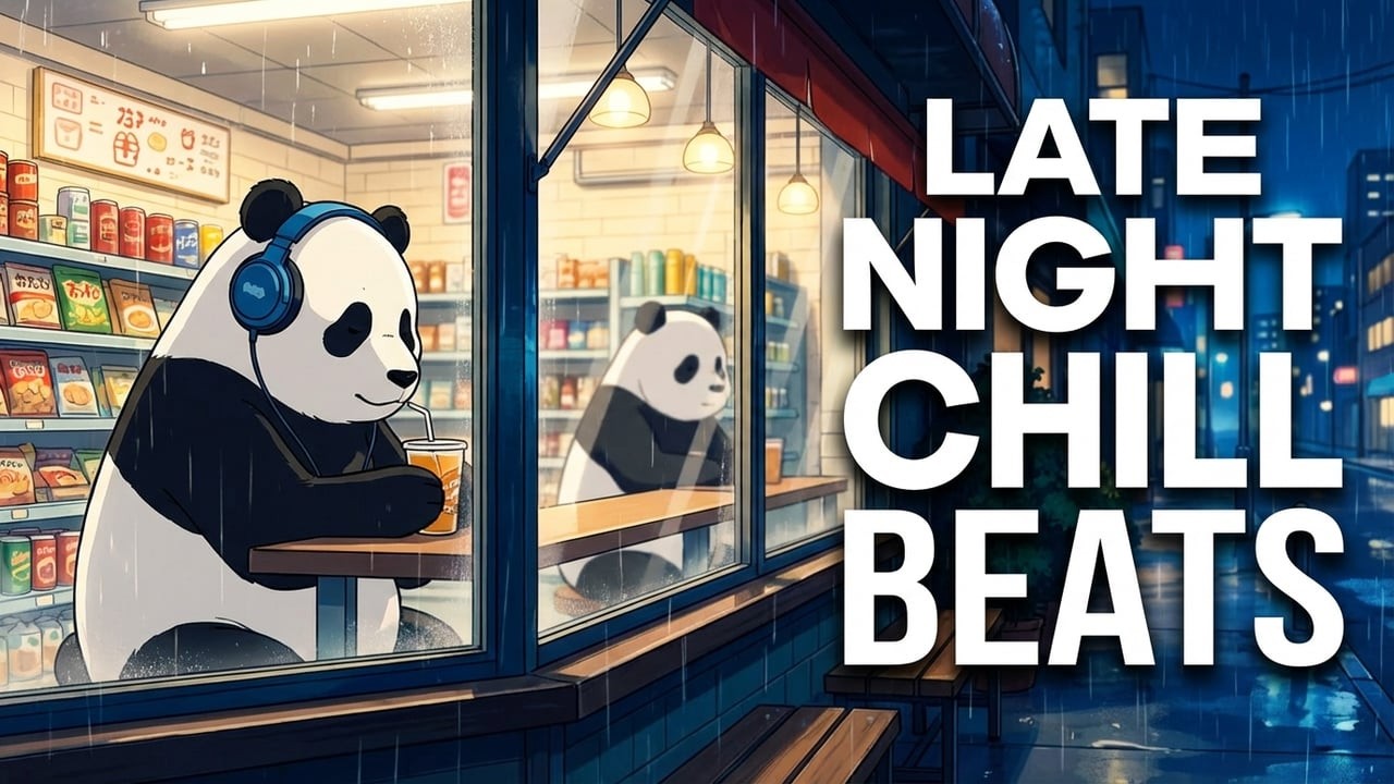 Late Night Store Lofi 🌃🐼 | Rainy Chill Beats to Study, Relax & Focus