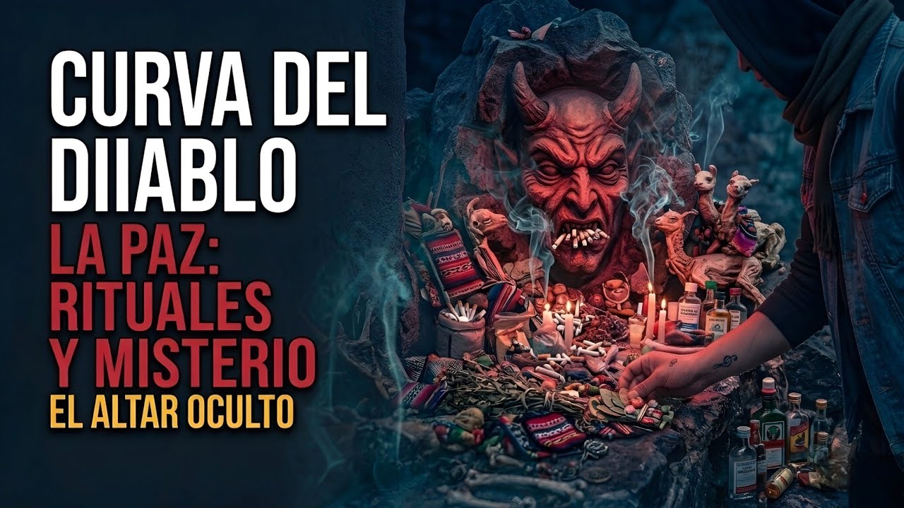 👹🚨 Visitamos la Curva del Diablo en La Paz: altar, rituales y misterio