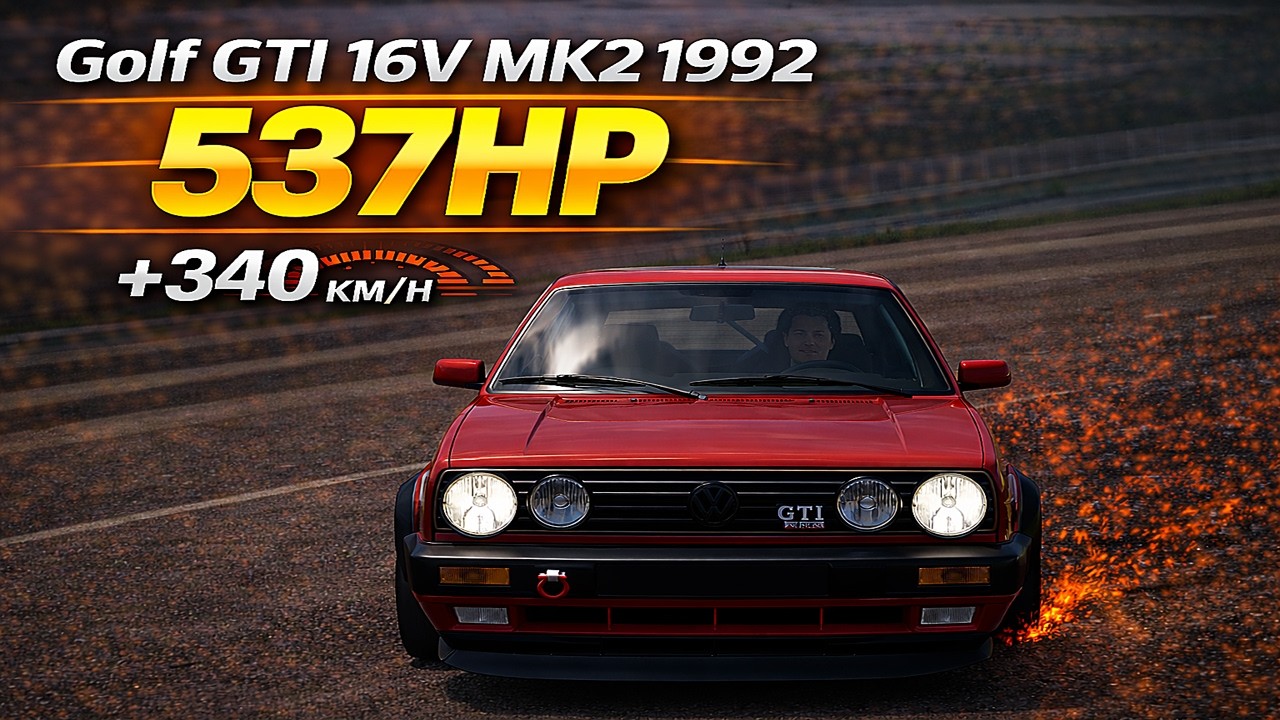 (4K) 537HP Volkswagen GTI 16V MK2 1992 (+340 km/h) - Forza Horizon 5