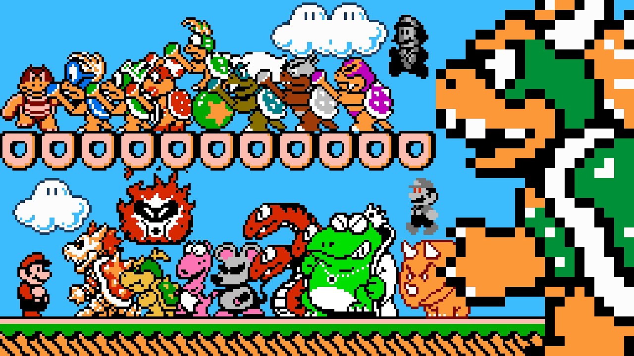 Super Mario Bros. 3 - All New Bosses (SM4J). ᴴᴰ