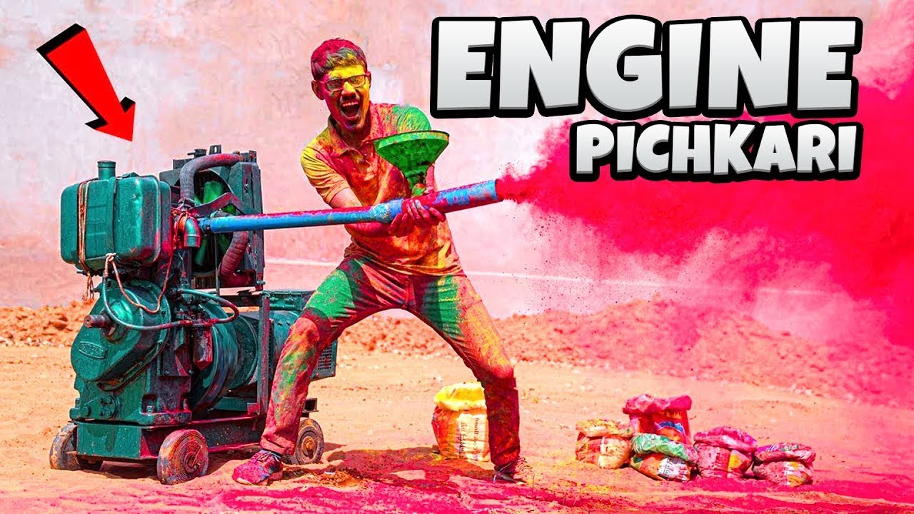 We Made Engine Powered Pichkari   इंजन से चलने वाली पिचकारी   Chalo Toofani Karte Hain