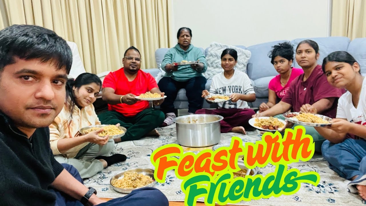 Mutton Biryani Feast with Friends at Home 🍽️ | @australiantamizhan | Nadhira Vlog