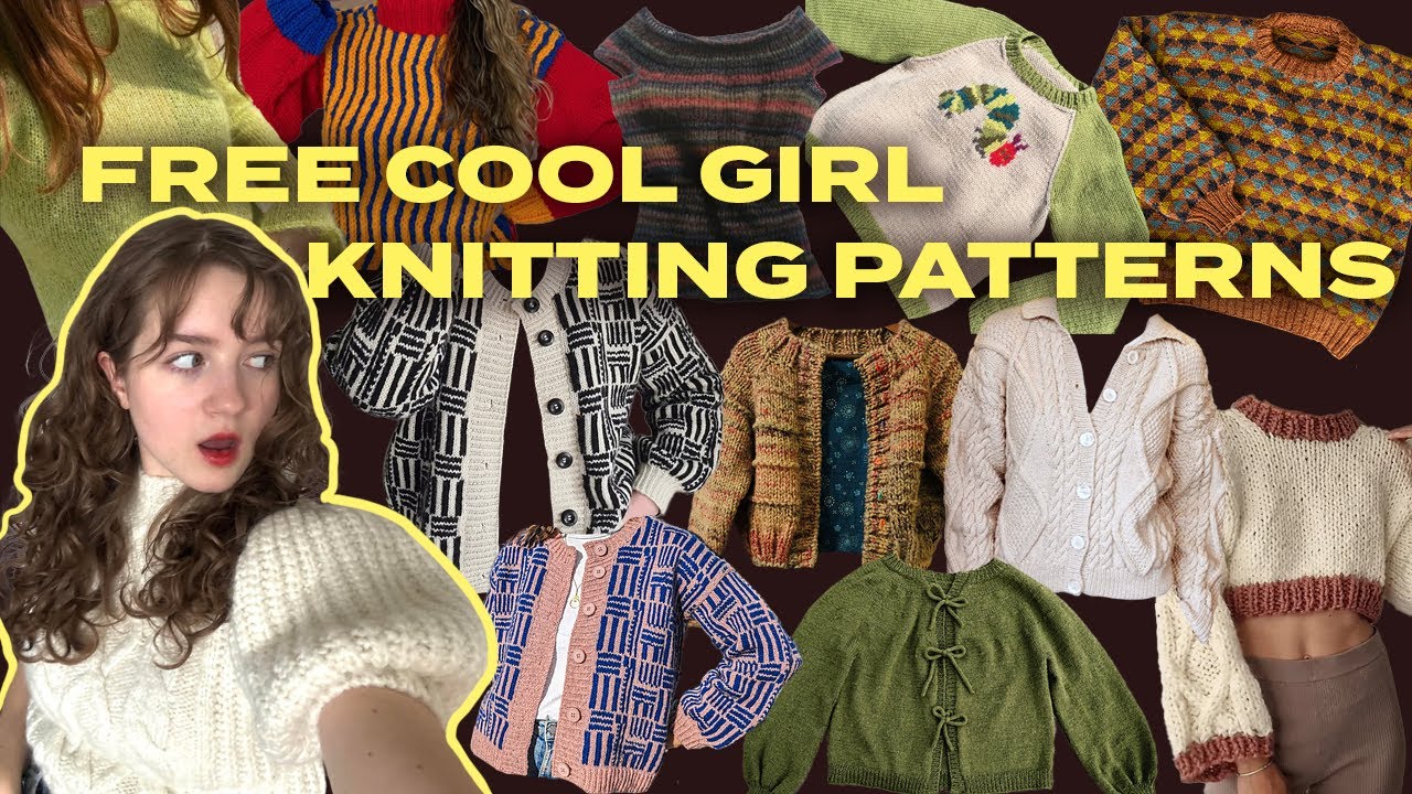 10 FREE knitting patterns for broke cool girls