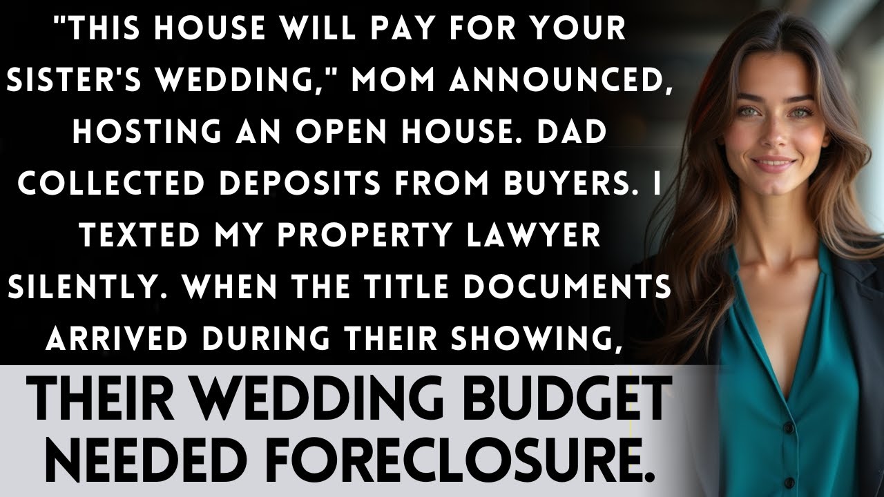 Родители выставили мой дом на продажу для свадьбы мечты моей сестры — пока мой адвокат по недвижи...