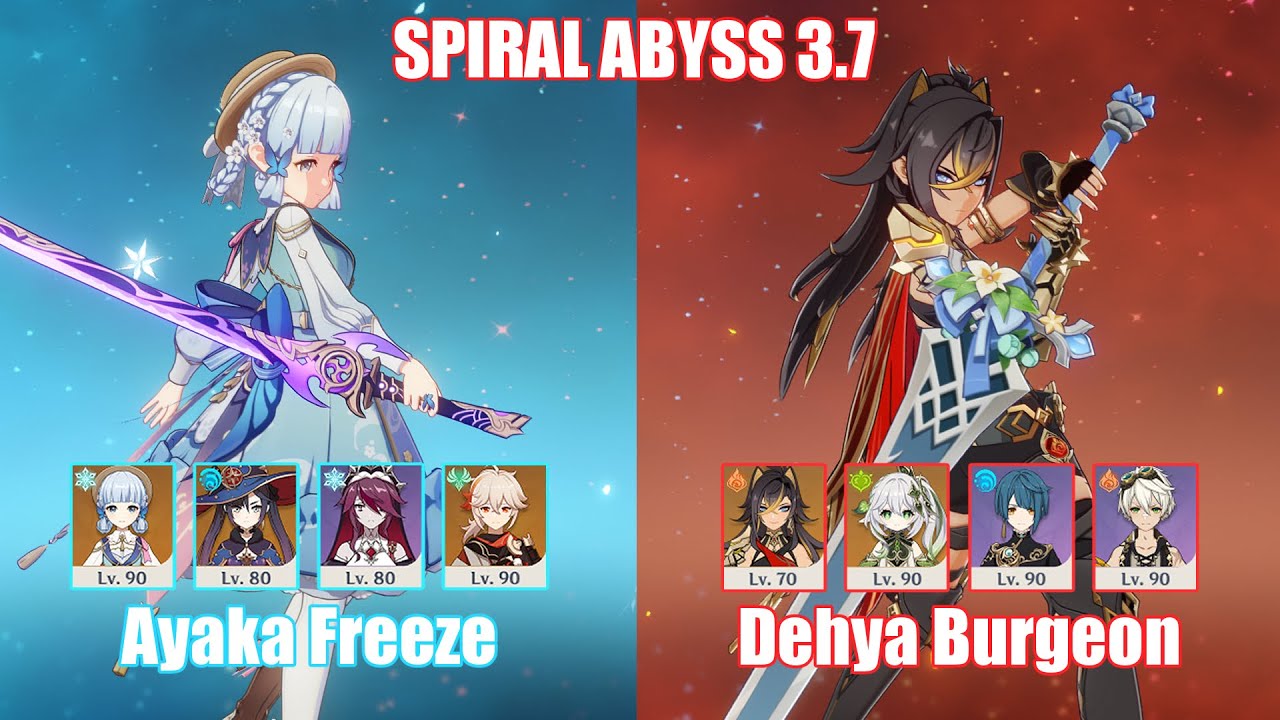 C0 Ayaka Freeze & C0 Dehya Burgeon | Spiral Abyss 3.7 | Genshin Impact