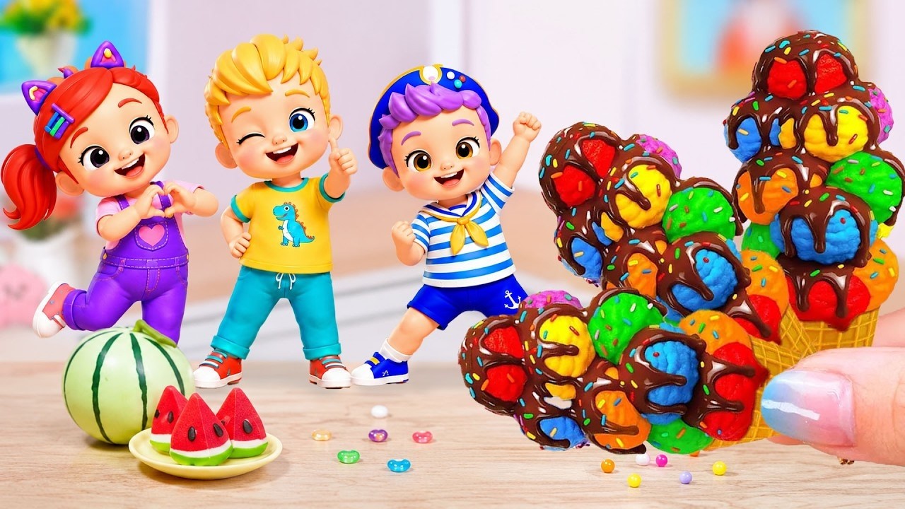 Sweet Rainbow Ice Cream Decorating 🌈 Top Miniature Rainbow Ice Cream Recipes 🍰 Sun Cakes
