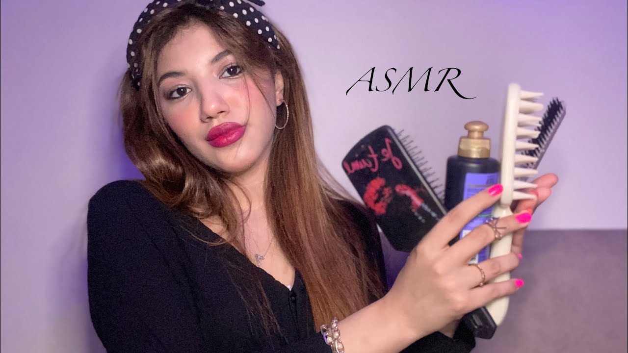 ASMR Doing Your Hair (Braiding : Oiling/ Parting/ Invisible Clipping/ Gel) 🤍🖤🎀Fast & Aggressive