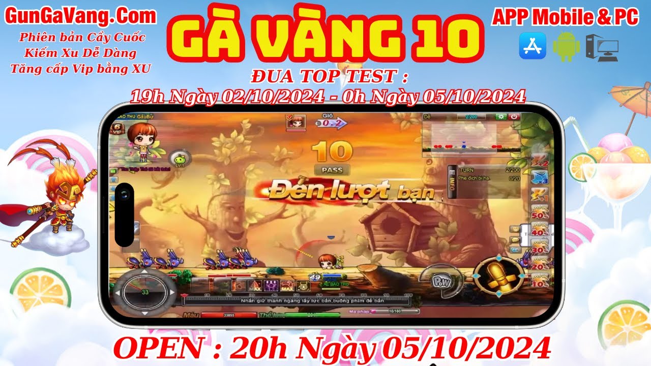🎁#G&Agrave;V&Agrave;NG10 Đua TOP TEST Nhận #ATM - OPEN 20H 05-10-2024 (Phi&ecirc;n bản Cầy Cuốc - Kiếm Xu Dễ D&agrave;ng )
