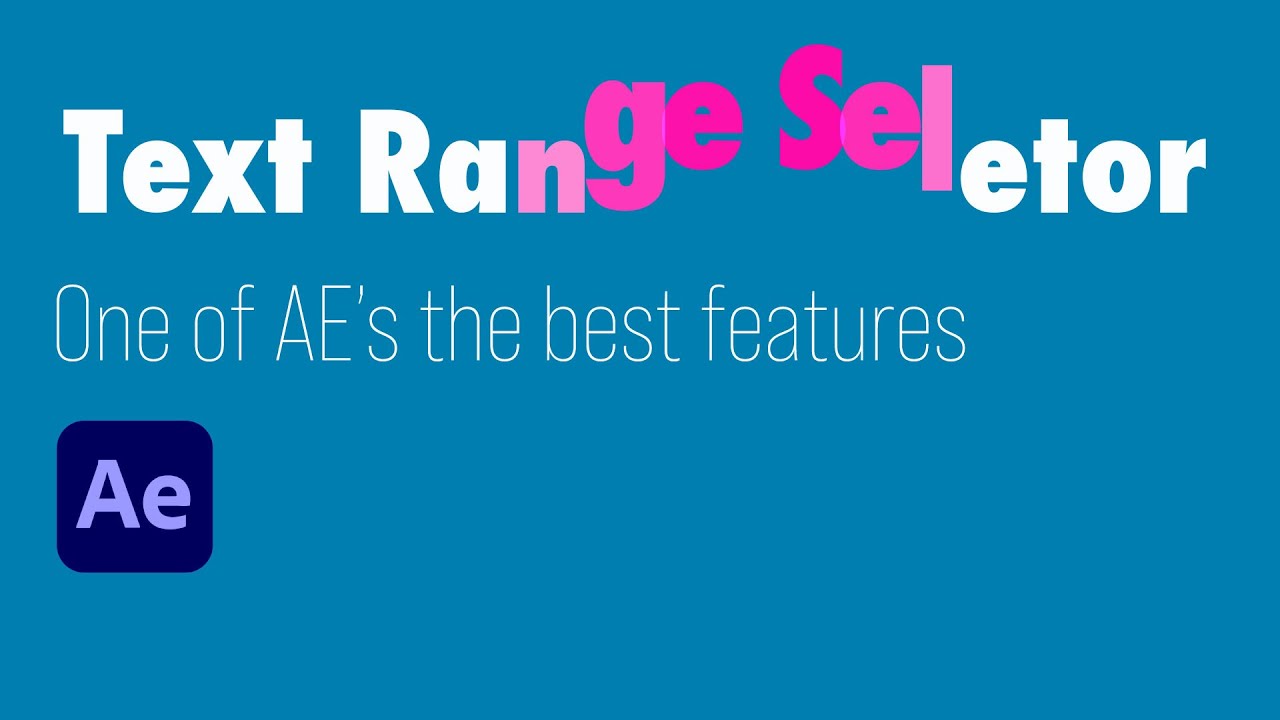 After Effects Tutorial: text range selector
