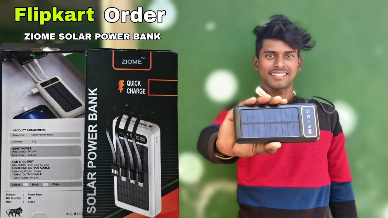 Flipkart Order ZIOME 45000 mAh SOLAR POWER BANK Open Box Delivery Video | Mr.chellaiyaOfficial