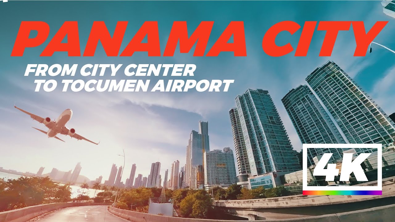 Relaxing drive from Panama City to Tocumen Airport.  Panama 4K.
