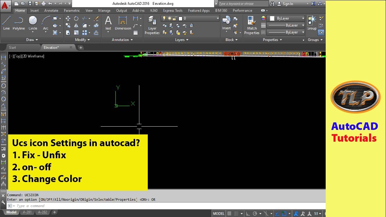 UCS icon settings in AutoCAD | Ucs icon on off in autocad | how to fix UCS icon in AutoCAD