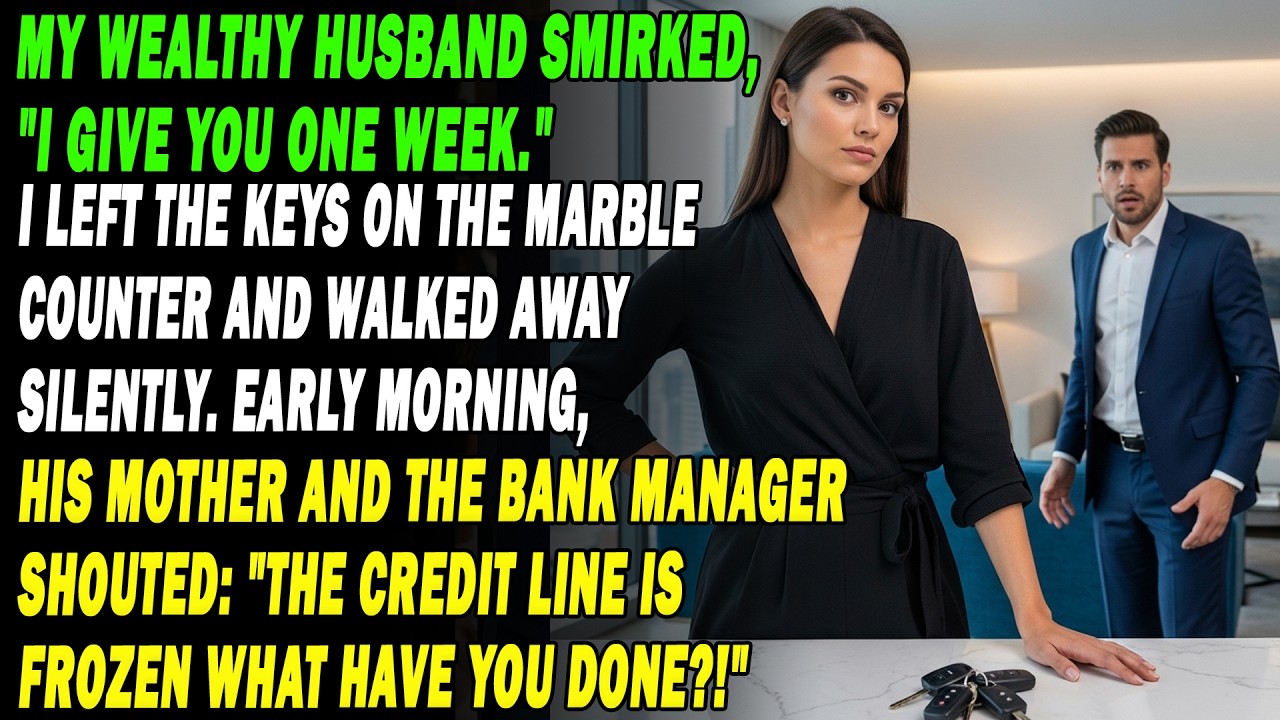 My Wealthy Husband Gave Me One Week To Leave 🗓️ — I Left, And I Took Everything 💰🔑