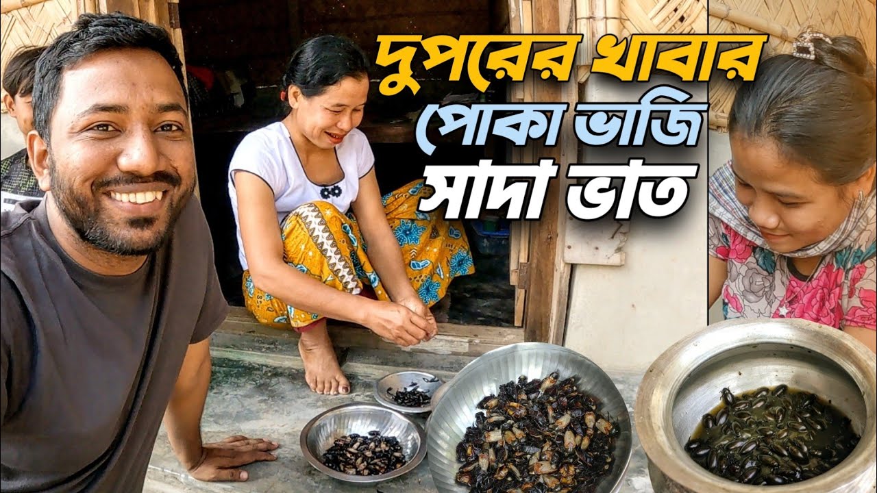 পাহাড়ি পিসির বাড়িতে পোকা রান্না হচ্ছে! মারমা জনপদ রাঙামাটি - Part-5