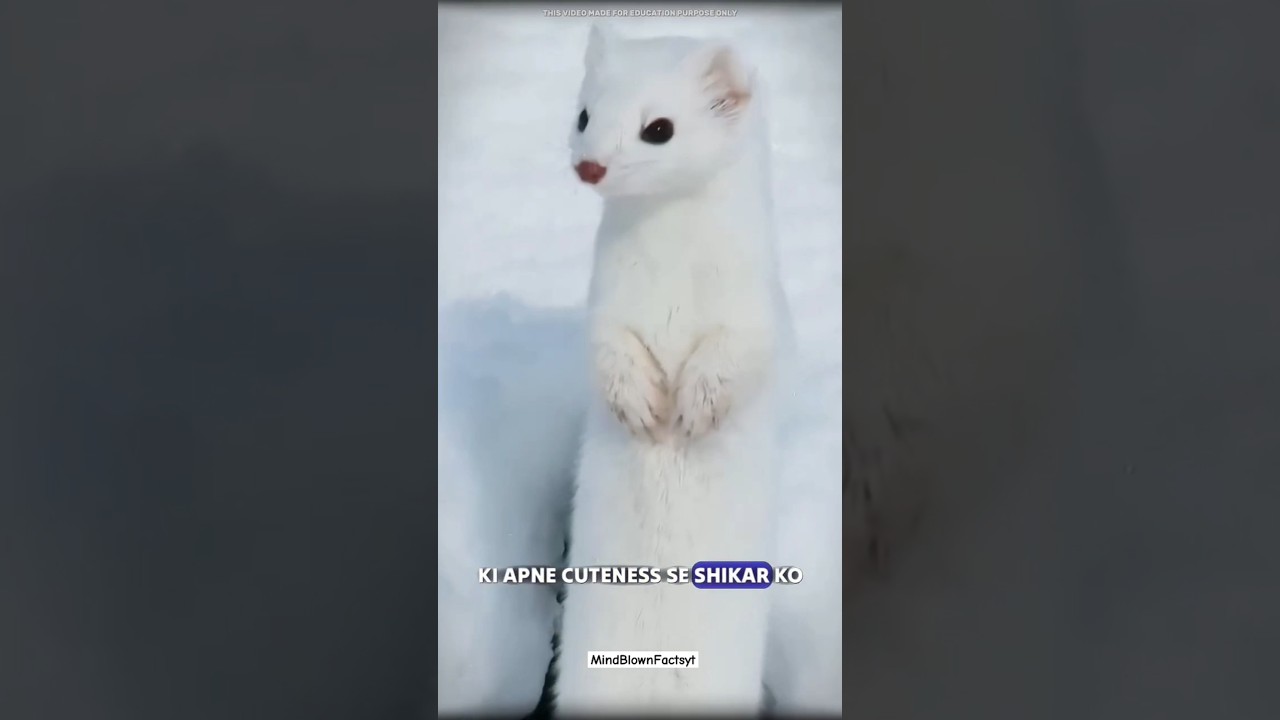 The Cutest Hunter Ermine 😳 | Amazing Facts #facts #factsinhindi #shorts