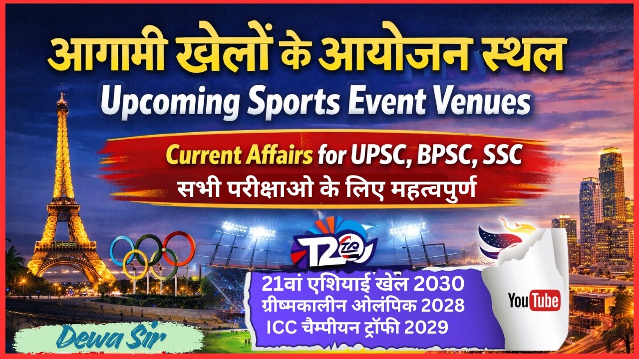 Aagami Khel Pratiyogita 2026 | Upcoming Sports Events 2026 Full List | प्रमुख खेल और उनके आयोजन स्थल