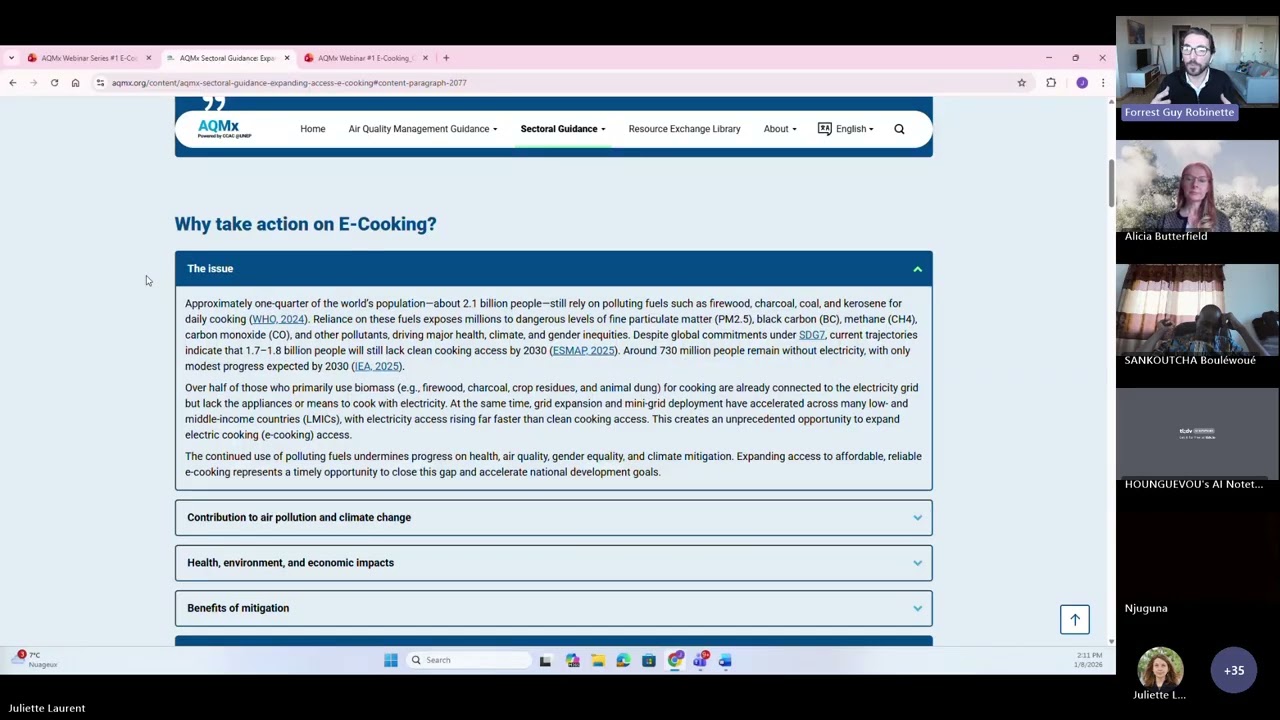 AQMx Webinar Series: #1 New Sectoral Guidance on E-Cooking