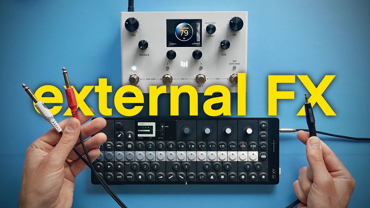 OP-XY works GREAT with FX PEDALS! external audio TUTORIAL