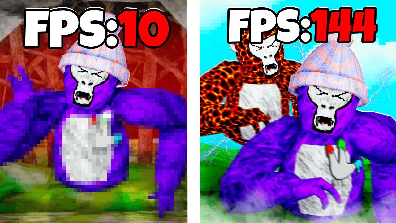 Играю в Gorilla Tag, но частота кадров у меня нестабильная.