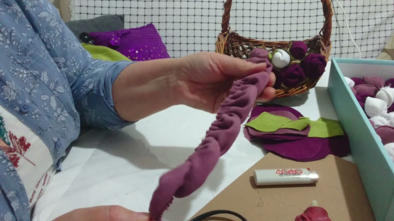 Kumaştan açmış gül yapımı #Kumaştan açmış gül yapımı # Dekoratif