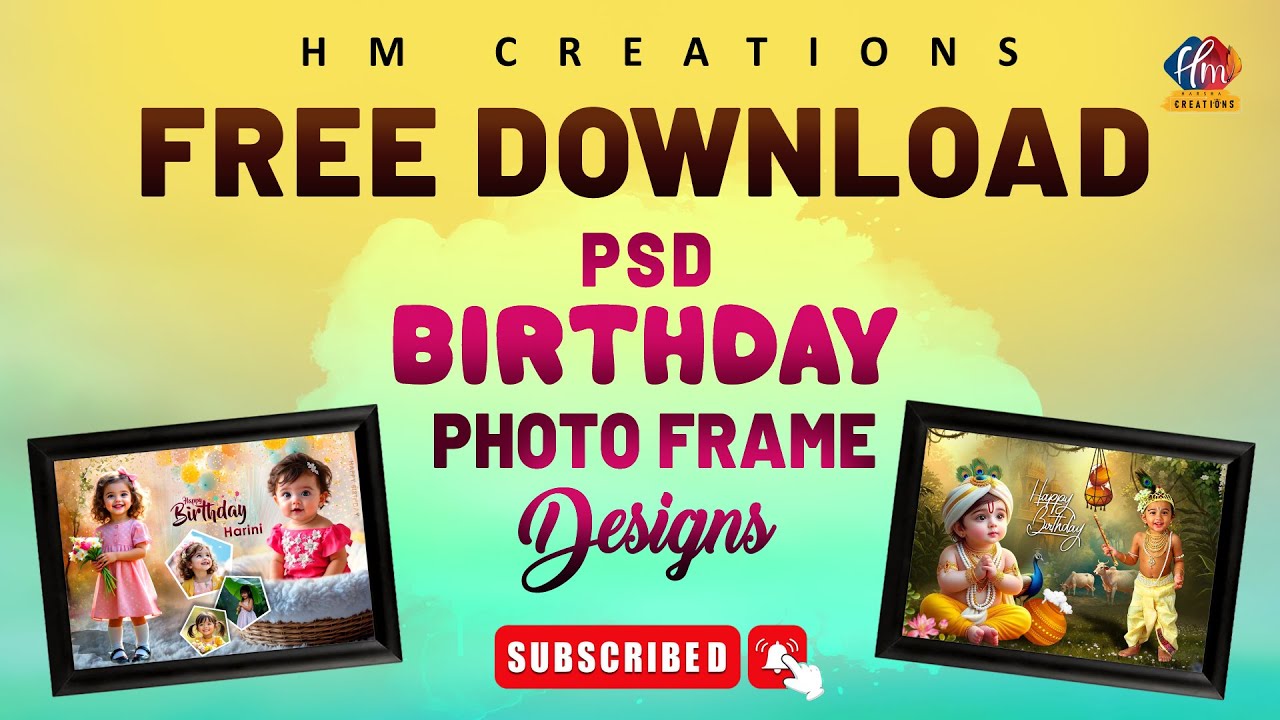 Birthday Photo Frame PSD Free Download