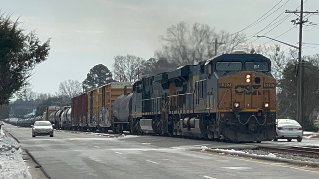 CSX F728 Bethel/Tarboro NC 02/04/2026 Wednesday Morning Local in The Snow