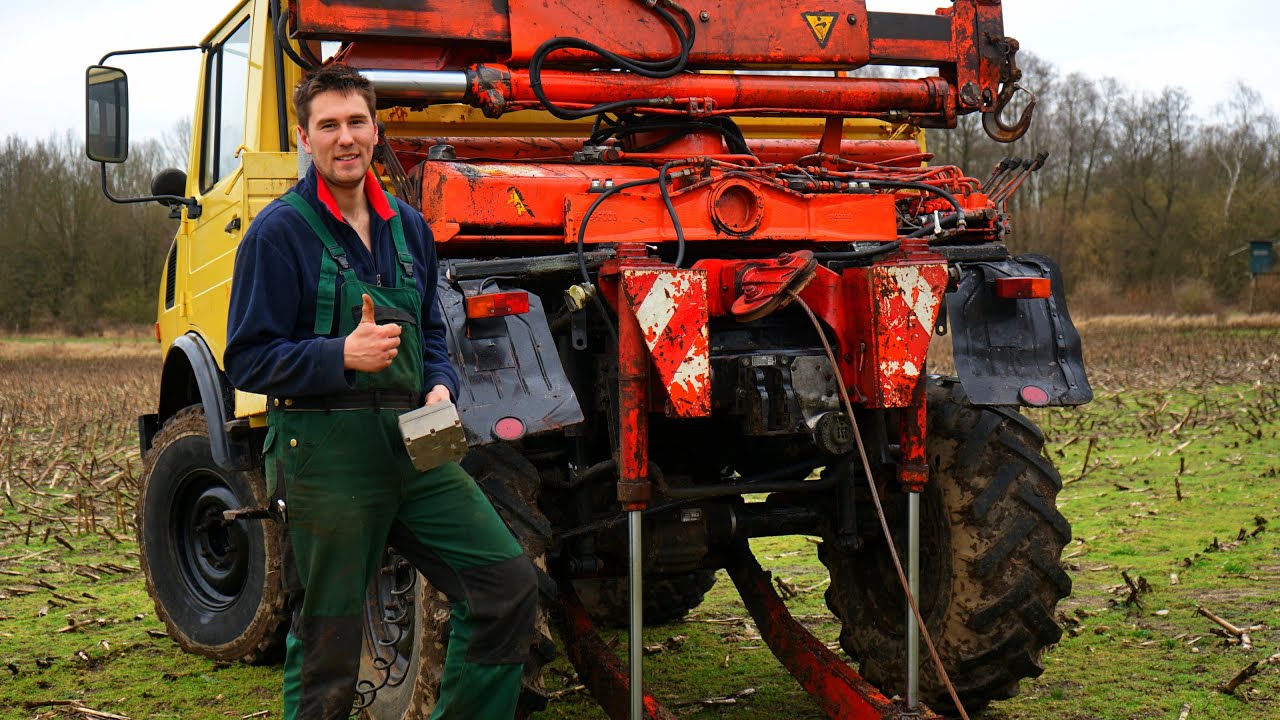 Unimog U1200 Forst reißt Bäume aus!!!