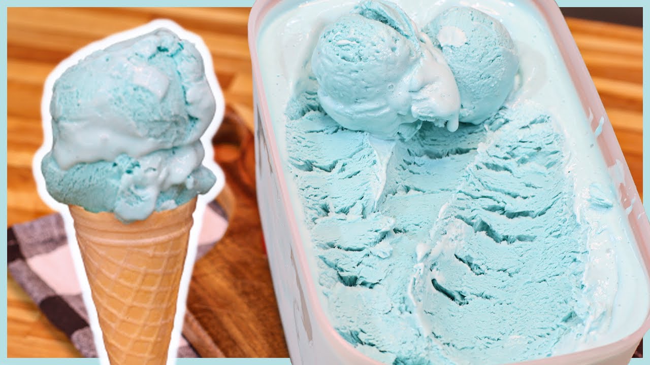 SORVETE CASEIRO CÉU AZUL I BLUE ICE I SABOR DE INFÂNCIA I Receitas de Pai