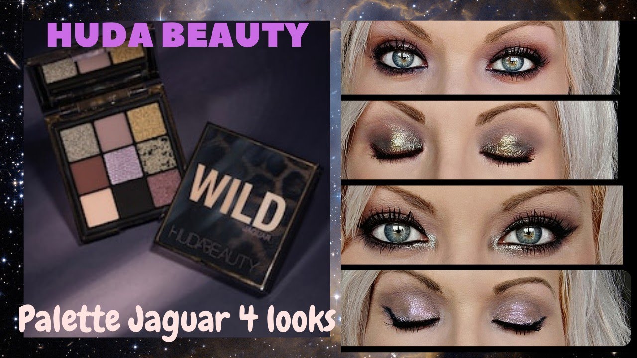 PALETTE JAGUAR HUDA BEAUTY WILD OBSESSIONS 4 MAKEUPS ET MON AVIS