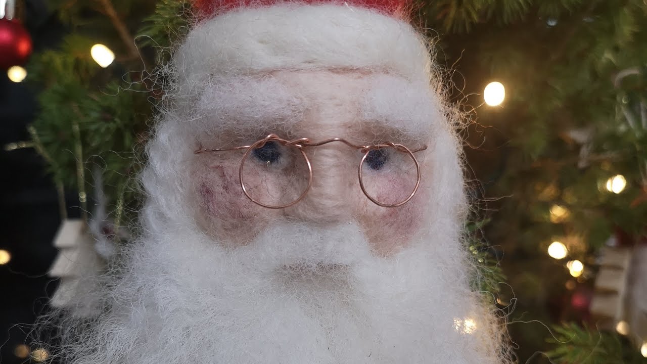Learn How to Needle Felt a Santa Christmas Decoration