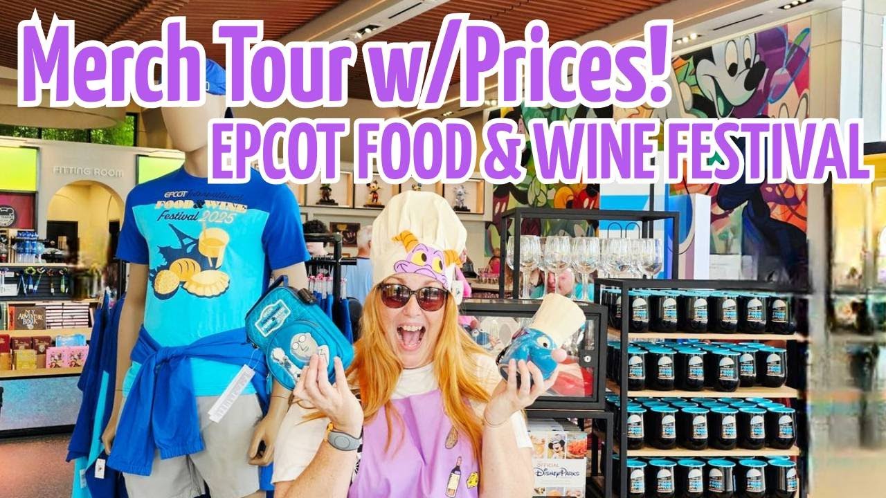 OPENING day Epcot Food and Wine Festival 2025! Full Merchandise Tour with Prices!!