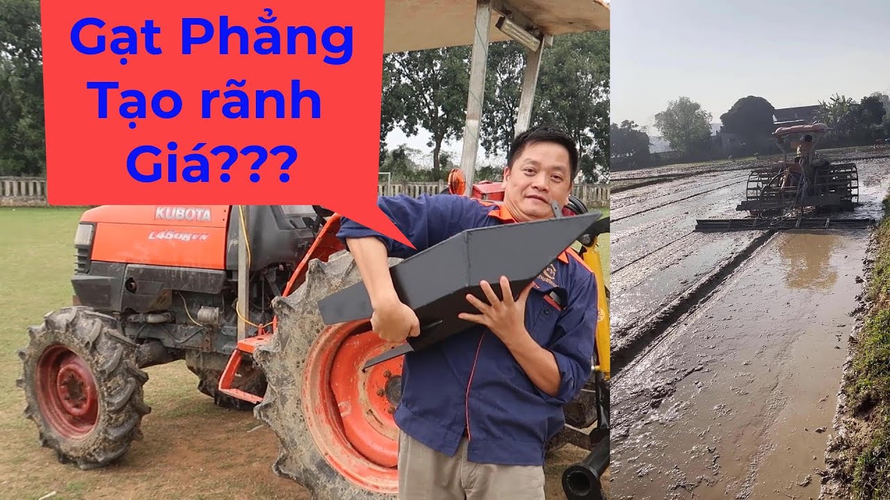 Báo giá trang gạt KTM lắp độc lập trên máy kéo thêm 2 ty nghiêng giữa 6 ty xylanh