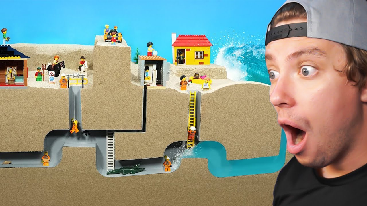 Реакция на цунами против LEGO City