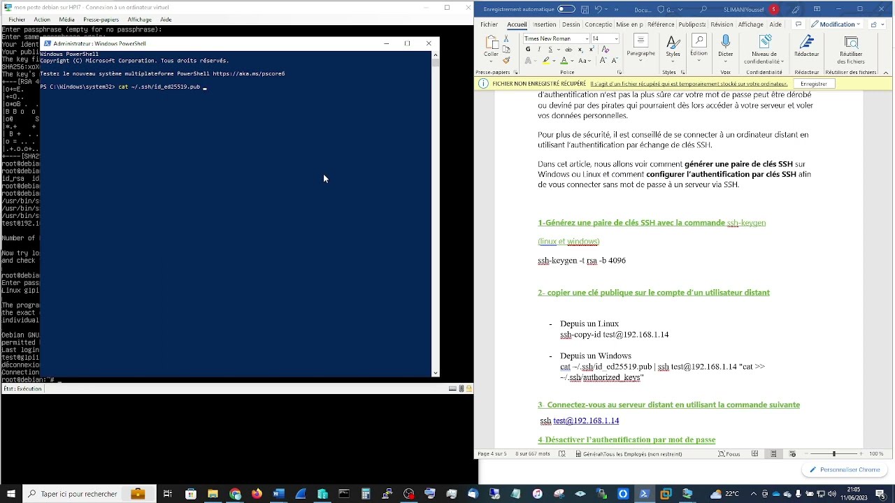 🔴 SSH - 2 : comment configurer la conexion SSH avec les clés Public et Privé depuis Linux et Windows