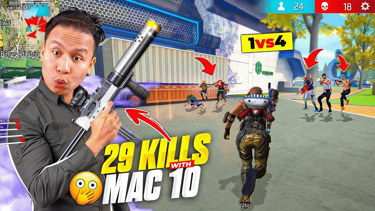 Мой следующий фаворит: Mac10 😍 29 убийств в режиме «Соло против отряда» 🔥 Tonde Gamer - Free Fire...