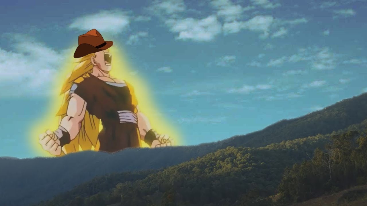 Goku goes SSJ3 with the Cowboy AHHHH Song