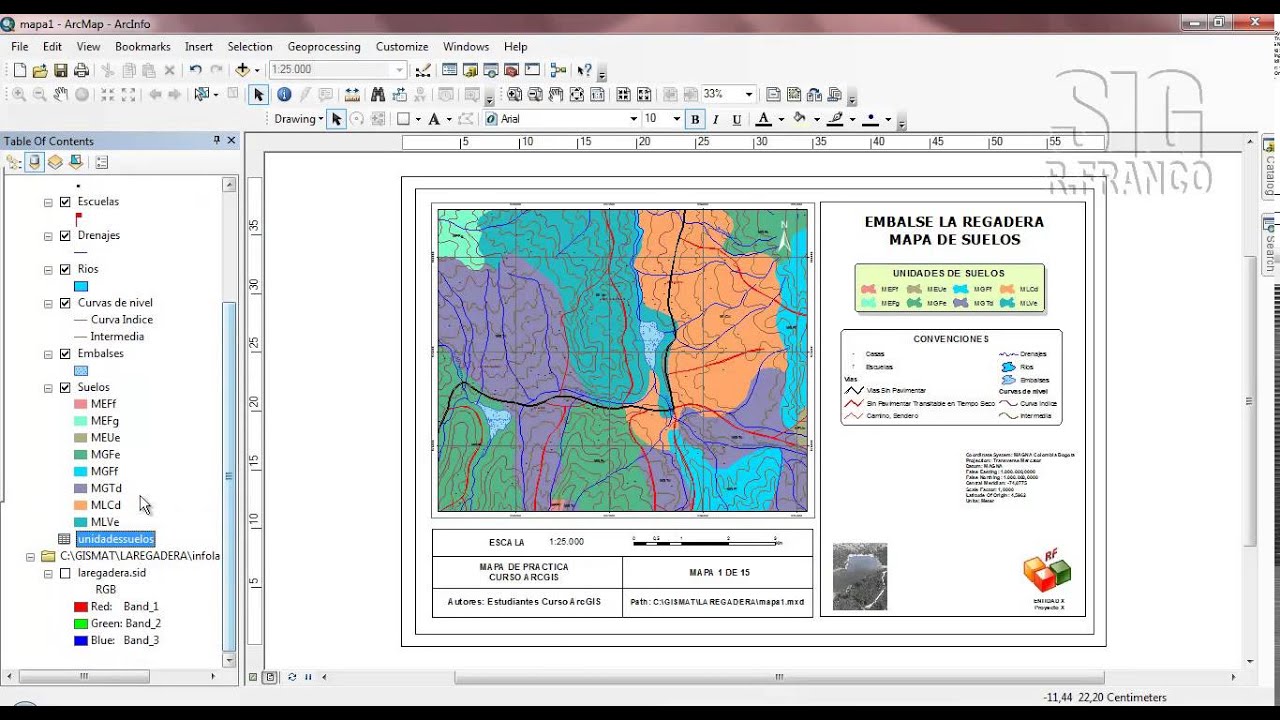 Tutorial ARCGIS Cap.5-13 Layout Insertar Tablas