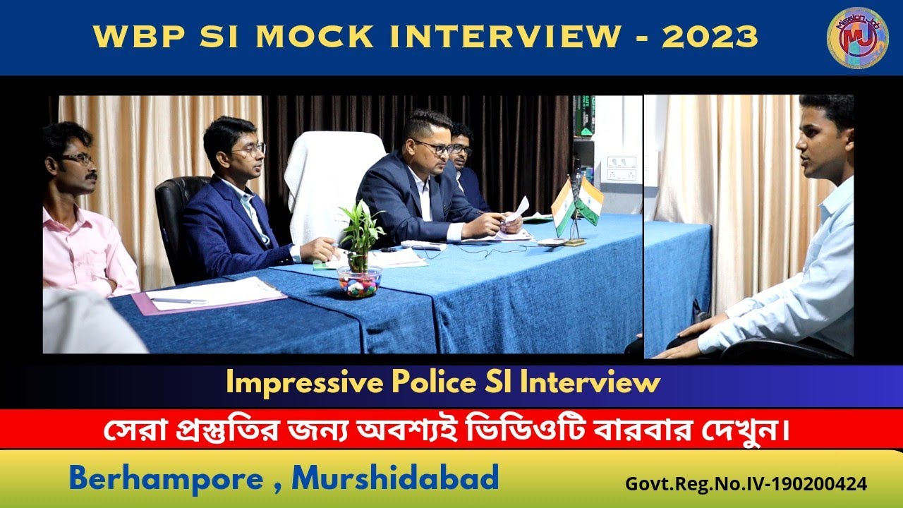 WBP SI Interview - Feedback Included//Police Interview//Mock Interview-6//Mission Job//Samir Sir