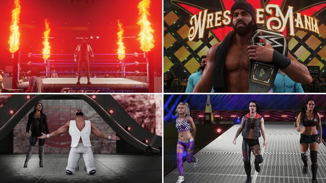 WWE 2K19 Entrances - Alternative Kane, Andrade Cien Almas w/ Zelina, Jinder Mahal, IIconics & More!